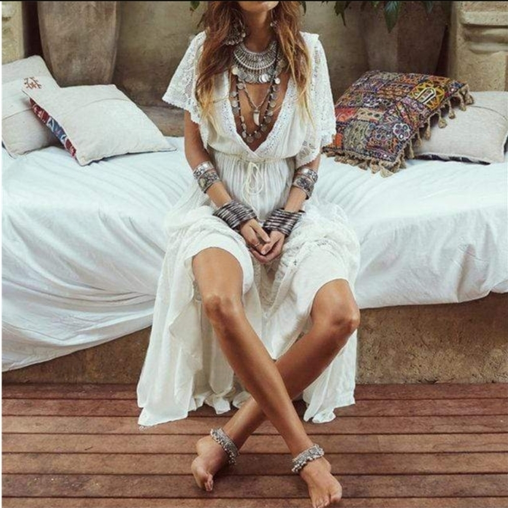 New! Boho Resort Dress - Picture 2 of 4